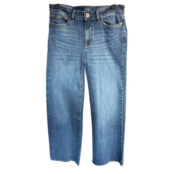 J Jill Jeans Women's Wide Leg Petite Upton Wash Sz 6 Relaxed Bohemian Boho NWT - Picture 1 of 10